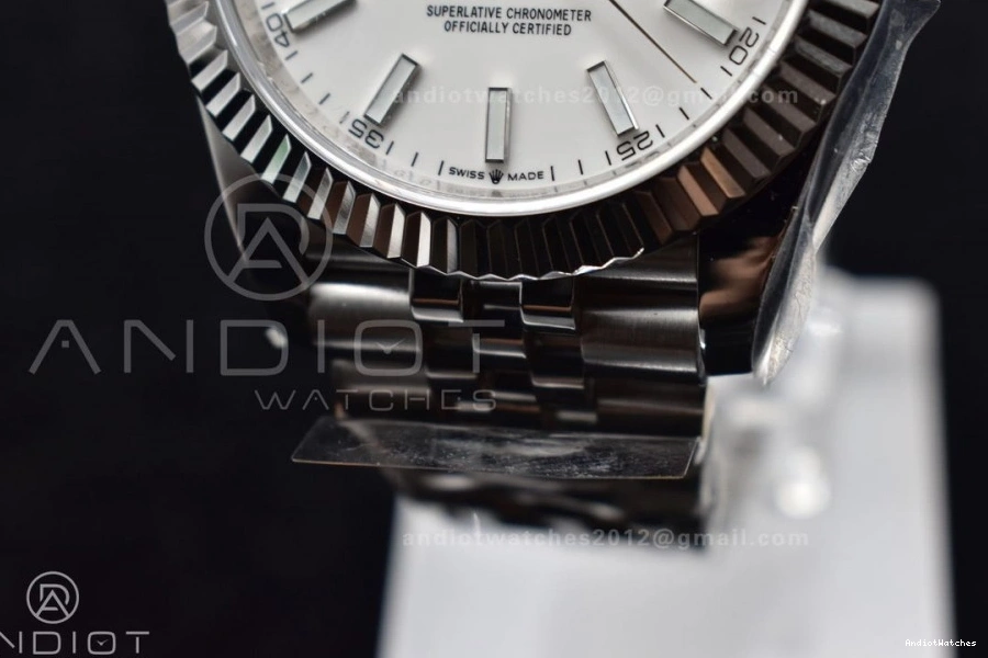 SA Chic 126334 41 Steel 1:1 Stick Jubilee Bracelet on 645 904L White Dial DateJust DIWF Best Edition 1010